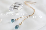 - London Blue Topaz アメリカンピアス -