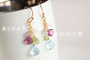 - Blue Topaz Twinkle ピアス -