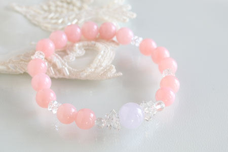 - Lavender Jadeite & Pink Opal -