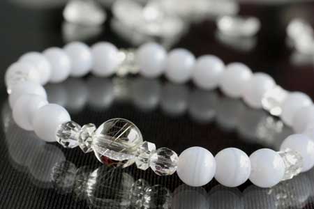 - Silver Rutile & Blue Lace Agate -