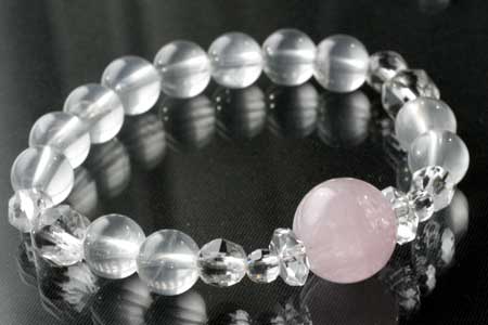 - Morganite & Milky Quartz -