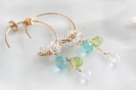 - Apatite Twinkle フープピアス -