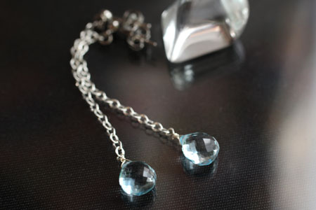 - Blue Topaz SV ピアス -