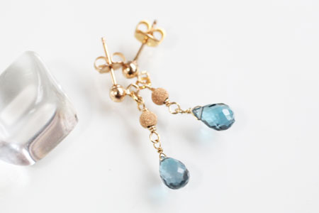 - London Blue Topaz k14gピアス -