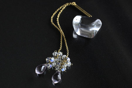 - Lavender Amethyst アメリカンピアス -