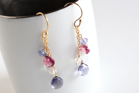 - Iolite Twinkle k14gf ピアス -