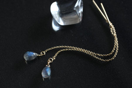- Labradrite アメリカンピアス -