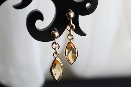 - Citrine k14gf マーキスピアス -