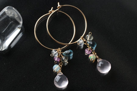 - Rose Quatz フープピアス -
