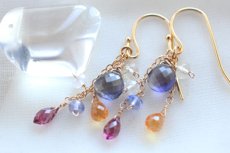 - Iolite Twinkle k14gf ピアス -