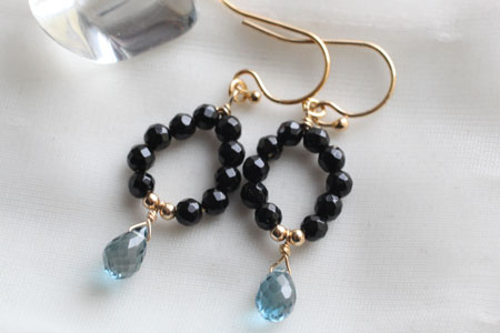 - London Blue Topaz k14gfピアス -