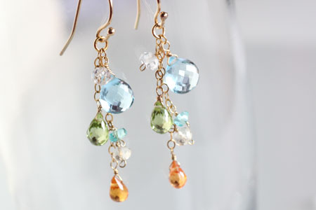 - Blue Topaz Twinkleピアス -