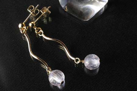 - Kunzite スパイラルピアス -
