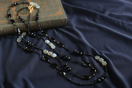 - Labradorite k14gf ロングネックレス -