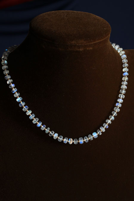 - White Labradorite k14gf チョーカー -