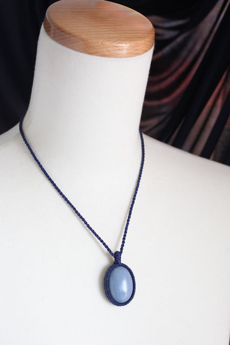 Psychic Stone Pendant  <br>     * Angelite 01 *